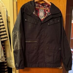 Men's Black Hooded Military Jacket RONIN